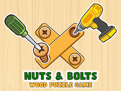 Гульня Nuts & Bolts Wood Puzzle Game