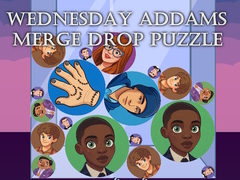 Гульня Wednesday Addams Merge Drop Puzzle