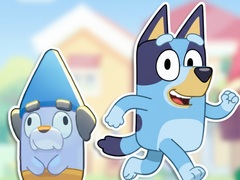 Гульня Jigsaw Puzzle: Bluey & Bingo Obstacle Course