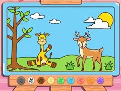 Гульня Coloring Book: Giraffe And Deer