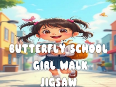 Гульня Butterfly School Girl Walk Jigsaw