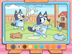 Гульня Coloring Book: Bluey & Bingo Chasing Play