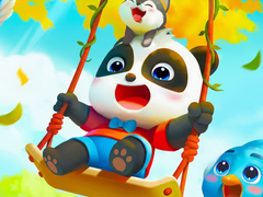 Гульня Jigsaw Puzzle: Baby Panda Autumn Picnic Friends