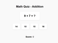 Гульня Math Quiz Addition