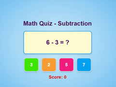 Гульня Math Quiz - Subtraction