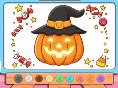 Гульня Coloring Book: Halloween Pumpkin