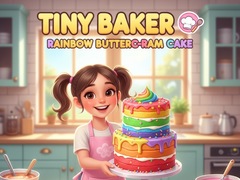 Гульня Tiny Baker: Rainbow Buttercream Cake