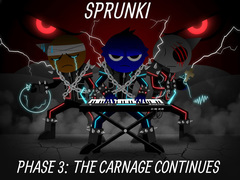 Гульня Sprunki Phase 3: The Carnage Continues