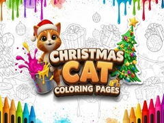 Гульня Christmas Cat Coloring Pages