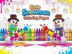 Гульня Cute Snowman Coloring Pages
