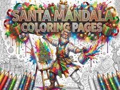 Гульня Santa Mandala Coloring Pages