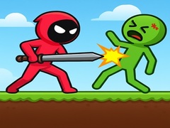 Гульня Red Stickman vs Monster School