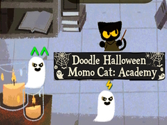 Гульня Doodle Halloween Momo Cat: Academy