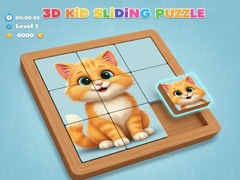 Гульня 3D Kid Sliding Puzzle