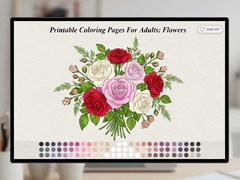 Гульня Printable Coloring Pages For Adults Flowers