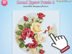Гульня Round jigsaw Puzzle 2 - Assemble Bouquet flowers