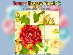 Гульня Square jigsaw Puzzle 2  Assemble Flowers