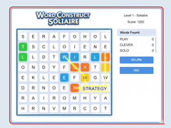Гульня Word Construct Solitaire