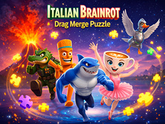 Гульня Italian Brainrot Drag Merge Puzzle