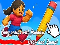 Гульня Obby online with friends: Draw and Jump!