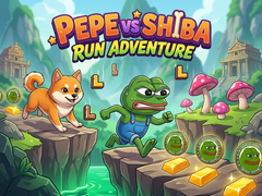 Гульня Pepe vs Shiba Run Adventure