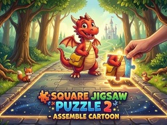 Гульня Square jigsaw Puzzle 2 - Assemble Cartoon