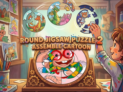 Гульня Round Jigsaw Puzzle 2 Assemble Cartoon