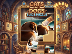 Гульня Cats and Dogs Slide Puzzle