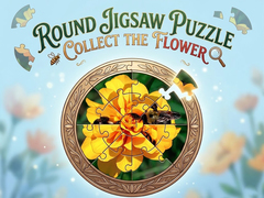 Гульня Round jigsaw Puzzle - Collect the Flower