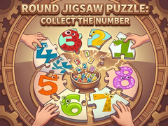 Гульня Round jigsaw Puzzle - Collect the Number