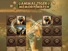 Гульня Animal Tiger Memory Match