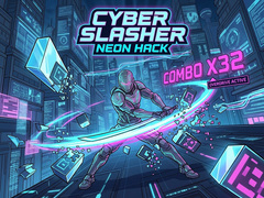 Гульня Cyber Slasher: Neon Hack