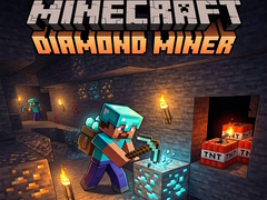 Гульня Minecraft Diamond Miner