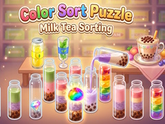 Гульня Color Sort Puzzle Milk Tea Sorting