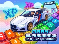 Гульня Obby: Supercar Race on a Giant Keyboard