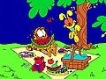 Гульня Garfield online coloring